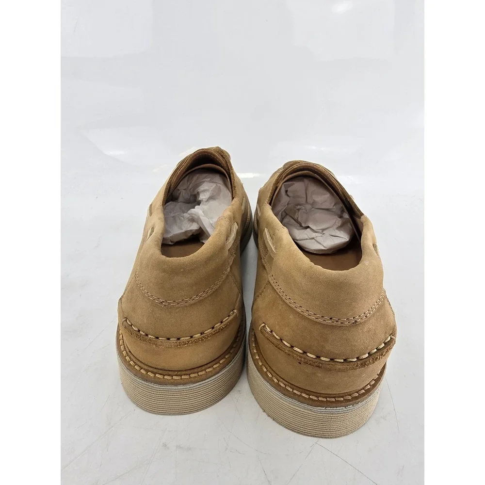Donald Pliner Foster03 Boat Shoes Mens 12 Camel Nubuck Leather -New